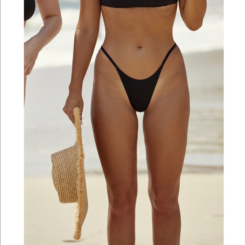 NWT Monday Swimwear “Barbados Bottom” in Black